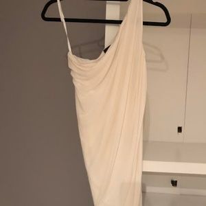 BCBG One Shoulder Mini Dress - White
